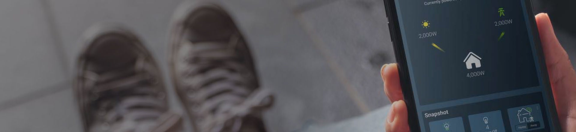 Primer plano de la pantalla de la aplicación My Leviton del centro de carga