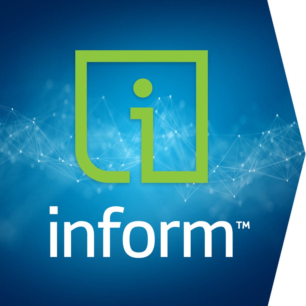 Logotipo de Inform Technology en azul Pentágono