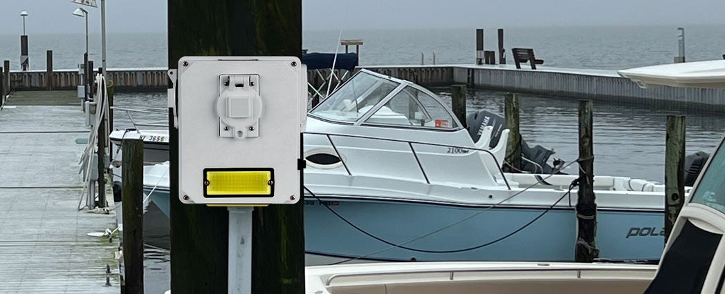 DH1 Marine Power Pedestal at Marina